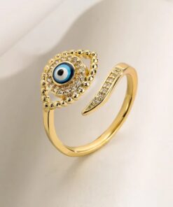 bague oeil bleu